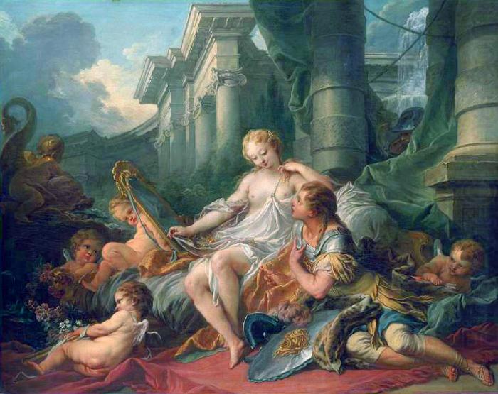 Francois Boucher Rinaldo and Armida. china oil painting image